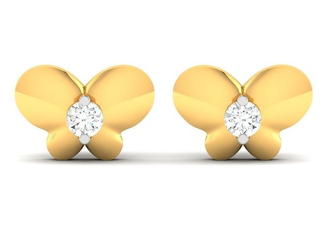 Solitär Frauen Ohrring Juwelen Schmuck Juwel Ohrringe Diamant wertvoll Reifohrring jewel3d vihad3d Silber druckbar Ring brillant 3D print model - Mito3D