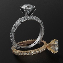 solitaire diamant engagement bague or gemme argent bijou platine sterling atiyehrahmanzadeh mariage bijoux mode brillant imprimable anneaux 3d print model - Mito3D