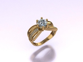 solitaire 318 diamante gemma gioiello gioielli anello anelli oro argento di fidanzamento matrimonio moda bianco brillante engagem brillant diamant soliraire 3d print model - Mito3D