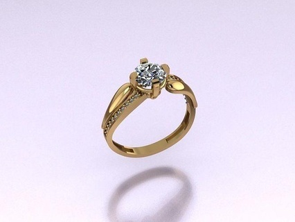 solitário 323 diamante gema jóia jóias joalheria anel argolas ouro prata noivado Casamento moda branco brilhante engagem diamantado 3d print model - Mito3D
