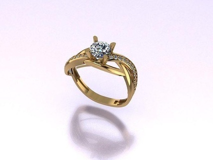 Solitär 381 Diamant Juwel Schmuck Ring Ringe Gold Silber Engagement Hochzeit Mode Weiß brillant engagem 3d print model - Mito3D