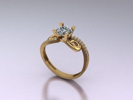 solitaire 86 diamant gemme bijou bijoux bague anneaux or argent engagement mariage mode blanc brillant engagem 3d print model - Mito3D