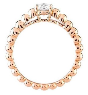 solitario palla diamant gioielleria lusso squillare stampabile diamante oro rosa design anello fidanzamento bijoux bague gioiello calcolo bellezza moda alta qualità donna giro decorazione accessorio anelli 3d print model - Mito3D
