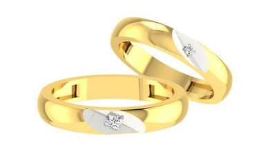 Solitaire çift grup yüzük 3dm stl vermek düğün nişan mücevher elmas altın takı yüzükler gelin damat bantlar Aşk kalp sevgili siluet 3d print model - Mito3D