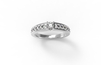 solitaire diamant 2 bijoux le platine de luxe précieux l'engagement mariage gem or imprimable brillant bague en anneau mode fiançailles les pierres précieuses joyau anneaux 3d print model - Mito3D