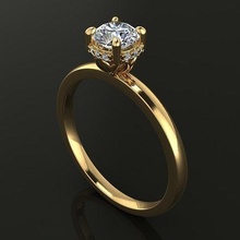 solitário diamante cesta corda galeria noivado anel joalheria banda 4 prong acionado Casamento amar romântico mulheres 3d print model - Mito3D