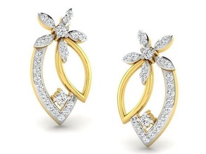 solitaire diamond earring earrings jewelry jewel stud fashion small printable women girl shine white gem bridle rings silver bracelet 3d print model - Mito3D