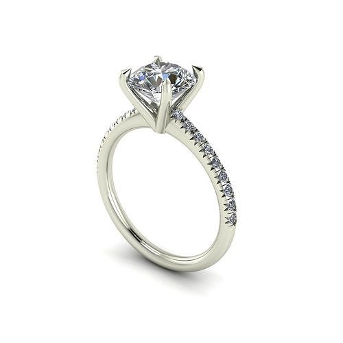 solitário diamante moda anel r133 jóia gema noivado casamento jóias prata joalheria ouro engagem esterlina pingente colar beleza brincos pingentes argolas colares 3D print model - Mito3D