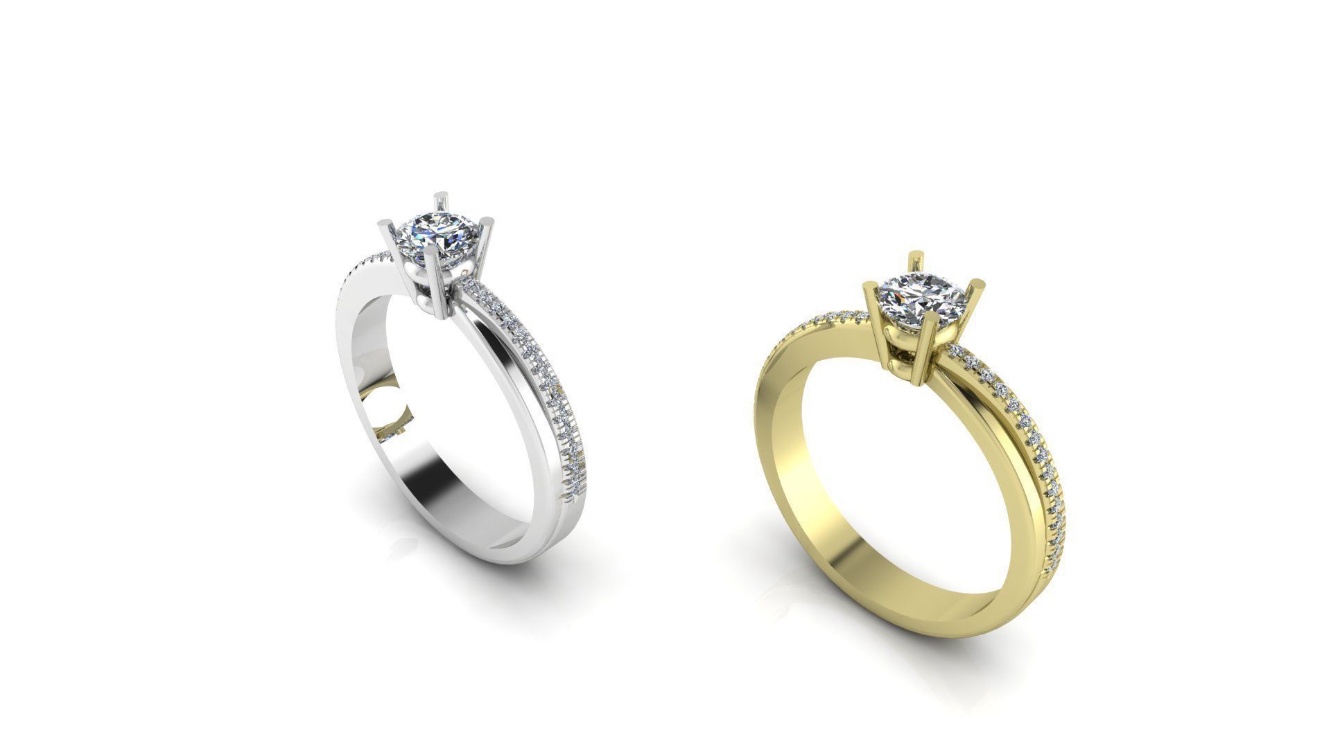 solitaire diamond ring engagement wedding special gold diamonds jewel jewellery roundcut amaizing 3dd diamondo love beautiful jewelry rings solitair 3D print model - Mito3D