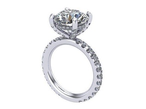 solitario diamante squillare d'oro argento gioielleria anelli 3d print model - Mito3D
