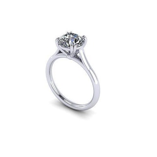 solitaire diamant bague bijoux engagement mariage imprimable bijou brillant anneaux 3d print model - Mito3D