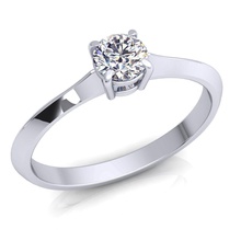 solitario diamante squillare 36 gioiello nozze Fidanzamento gioielleria stampabile argento oro engagement moda cad bellezza 3d print model - Mito3D