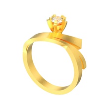 anel solitário de diamante acentos curva jóias solitaire sotaque o engajamento casamento precioso jóia printable noivado da forma moderno a moda anéis 3d print model - Mito3D