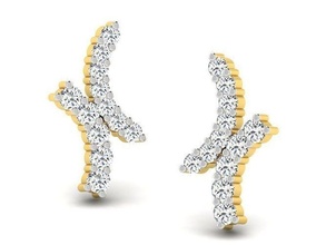 solitaire boucle d'oreille bijoux argent imprimable or bague bijou engagement platine diamant gemme mode beauté engagem boucles d'oreilles bracelet 3d print model - Mito3D