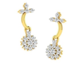 solitaire earring jewelry silver printable gold ring jewel jewellery engagement platinum diamond gem fashion beauty diamant engagem earrings bracelet 3d print model - Mito3D