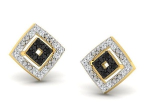 solitaire earring jewelry earrings small stud shine women beauty printable fashion gold silver trandy gems cad jewellery jewel diamond 3d print model - Mito3D