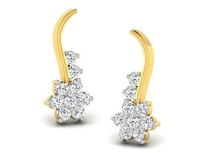 solitario orecchino orecchini gioielleria Stampa 3dprinted stampabile design gioiello d'oro moda stampa oro prototipazione argento donne gemma diamante anelli 3d print model - Mito3D