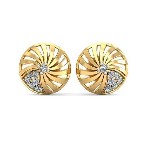 solitaire earring 3dm stl obj fbx render details hoop earrings 3dmodel cad jewelry usa canada diamond diamonds emerald 3dprinting 3d delicate women ring silver jewel 3D print model - Mito3D