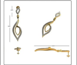 solitario orecchini 3dm stl obj fbx render dettagli perno orecchino diamante 4 polo gioielleria gioiello lusso oro moda tendenze antico mescolare taglia donne Uomini Accessori 3d print model - Mito3D
