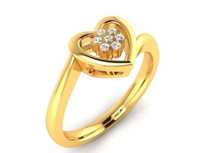 solitário noivado coração anel joalheria gema ouro quilate diamante brilhante prata brinco moda beleza pulseira diamantado luxo cafajeste argolas 3d print model - Mito3D