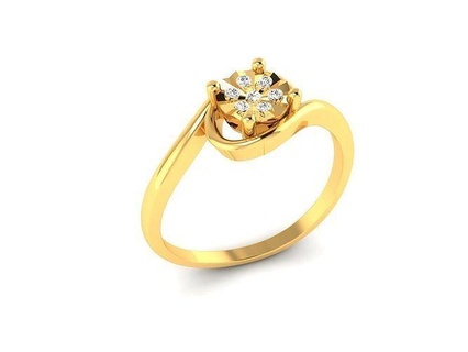 solitaire engagement bague diamant bijoux mariage mariée or tiffany platine anneaux argent imprimable gemme sterling brillant mode 3d print model - Mito3D