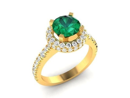 solitario compromiso anillo medio quilate joyería joya Boda anillos canalla Estados Unidos Canadá brillantez promesa imprimible diamante oro Roca sólido 3d print model - Mito3D