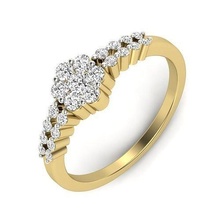 solitario compromiso anillo anillos diamante platino Boda joyería joya soltero animación tri estrella precioso oro matrimonio accesorio 3d print model - Mito3D