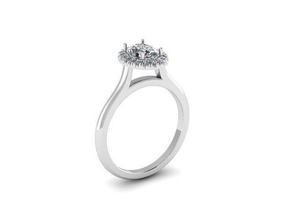 Solitär Engagement Ring Diamant golden Silber Schmuck Ringe 3d print model - Mito3D