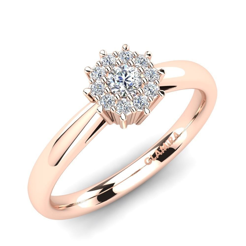 Solitär Engagement Ring Mode druckbar engagem Diamant Schmuck Gold Silber Hochzeit Platin Schönheit Liebe 3D print model - Mito3D