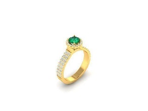 solitaire engagement bague bijou bijoux diamant brillant mode beauté or tiffany argent anneaux imprimable vêtements 3d print model - Mito3D