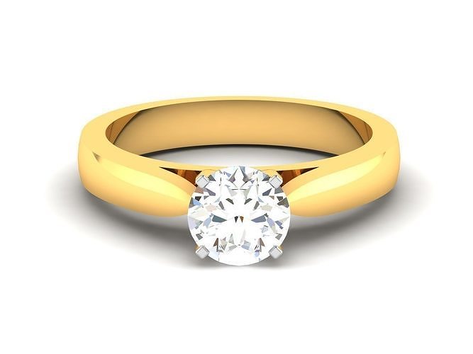 solitaire engagement ring jewelry band womenring wedding gold diamond fashion rings bulk collection dimaond women 3D print model - Mito3D