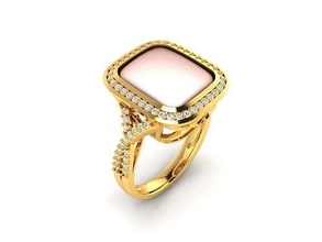 solitario Fidanzamento squillare gemma nozze gioiello gioielleria stampabile diamante argento oro sterlina bianca brillante platino anelli lusso prezioso 3d print model - Mito3D