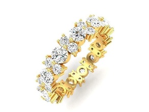 solitaire engagement bague bijoux gemme or carat diamant brillant argent boucle d'oreille mode beauté bracelet luxe platine anneaux 3d print model - Mito3D