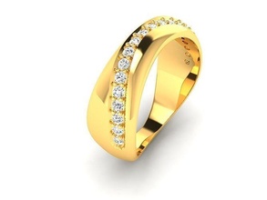 solitário noivado anel joalheria Estrela joias diamantes galeria ouro precioso pavimentar amarelo branco mulher brilhando luxo diamante moda argolas 3d print model - Mito3D