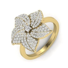 solitário noivado anel ouro jóias cubano Casamento diamante prata branco jóia engagem esterlina joalheria moda beleza safira cafajeste argolas 3d print model - Mito3D