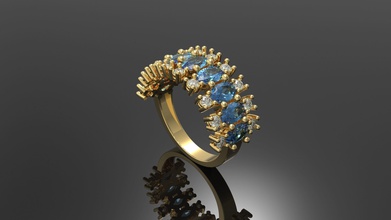 solitär engagement ring 03 gold juwel schmuck diamant druckbar brillant platin sterling hochzeit silber saphir rubin ringe 3d print model - Mito3D