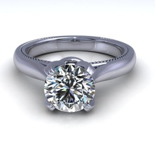 solitaire nişan yüzüğü takı yüzük elmas Safir beyaz altın sterling Gümüş düğün stl cad yazdırılabilir tasarım 3d engagem sürücü vintag gelin üç taş 3d print model - Mito3D