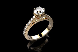 solitaire engagement rings brilliant jewelry gold jewellery silver gem white ring diamond fashion beauty sapphire ruby 3d print model - Mito3D