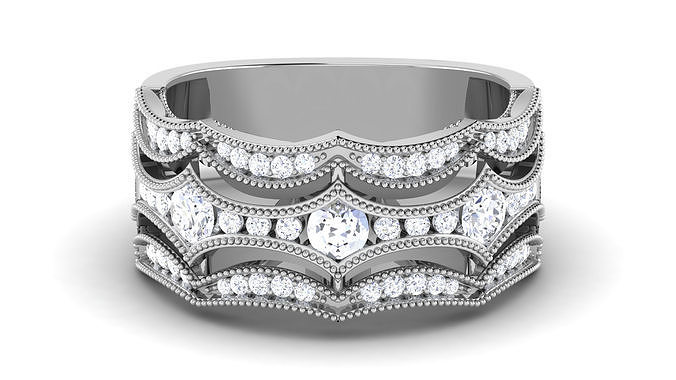 solitaire engagement mariage bande bague anneaux gemme bijou bijoux imprimable diamant argent or sterling blanc brillant platine 3D print model - Mito3D