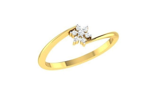 solitário noivado Casamento desviar anel argolas esterlina imprimível diamante platina brilhante jóia jóias prata joalheria delicado luz ouro branco 3d print model - Mito3D