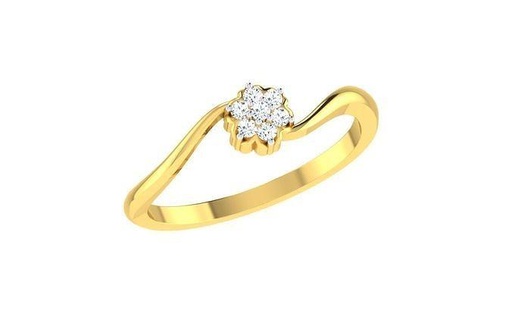 solitaire engagement mariage contourne bague anneaux sterling imprimable diamant platine brillant bijou bijoux argent délicat lumière or blanc 3d print model - Mito3D