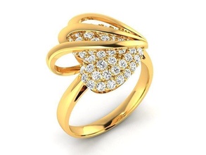 Solitär Engagement Hochzeit Diamant Herz Ring Ringe Sterling druckbar Platin brillant Juwel Schmuck Silber zart Licht Gold Weiß 3d print model - Mito3D