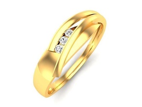 solitaire engagement mariage diamant bague bijoux bijou or lumière poids gemme imprimable anneaux délicat platine wt ultra minimaliste 3d print model - Mito3D