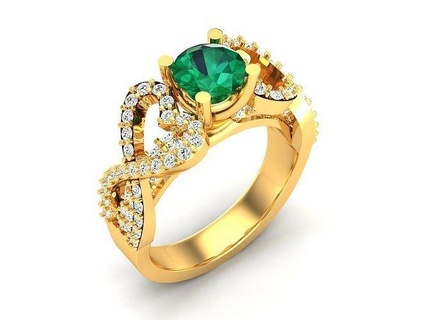 solitaire engagement mariage diamant bague femmes bande 3d modèles pt3d anneaux bijoux ceinture imprimable gemme or argent améthyste gemmes 3d print model - Mito3D