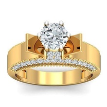 Solitaire nişan düğün elmas yüzük yüzükler sterlin yazdırılabilir platin parlak mücevher gümüş takı narin ışık altın beyaz 3d print model - Mito3D
