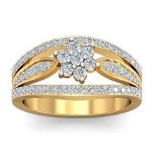 solitaire engagement mariage diamant bague anneaux bijoux or bande gemme argent brillant imprimable sterling platine 3d print model - Mito3D