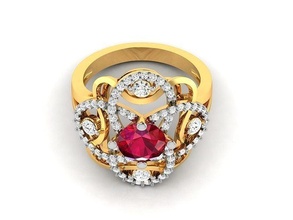 Solitär Engagement Hochzeit Diamant Ring Schmuck Band Frauenring wertvoll Gold druckbar Mode Ringe Bulk Sammlung Frauen 3d print model - Mito3D