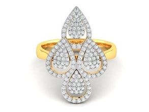 Solitaire nişan düğün elmas yüzük yüzükler sterlin yazdırılabilir platin parlak takı mücevher gümüş narin altın beyaz kalp 3d print model - Mito3D