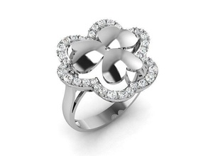 solitaire engagement wedding heart ring diamond jewellery gems gemstone emerald ruby amethyst garnet topaz fashion challenge jewelry rings jewel 3d print model - Mito3D