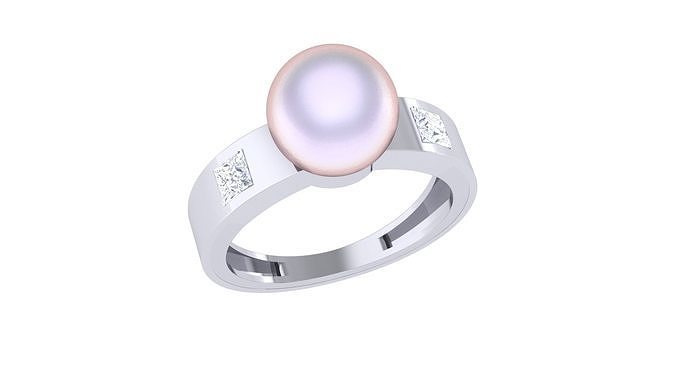 Solitär Engagement Hochzeit Opal Stein Ring Schmuck Platin wertvoll Ringe Diamant Gold Mode Frauen Jahrestag Valentinstag 3D print model - Mito3D